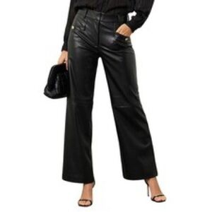 PRE-OWNED SIZE 38/US 6-8 Derek Lam Elegant Black Wide Leg Trousers